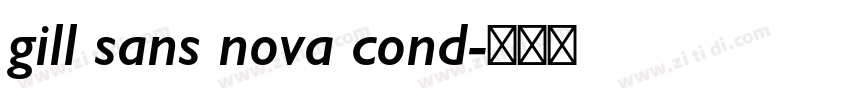 gill sans nova cond字体转换